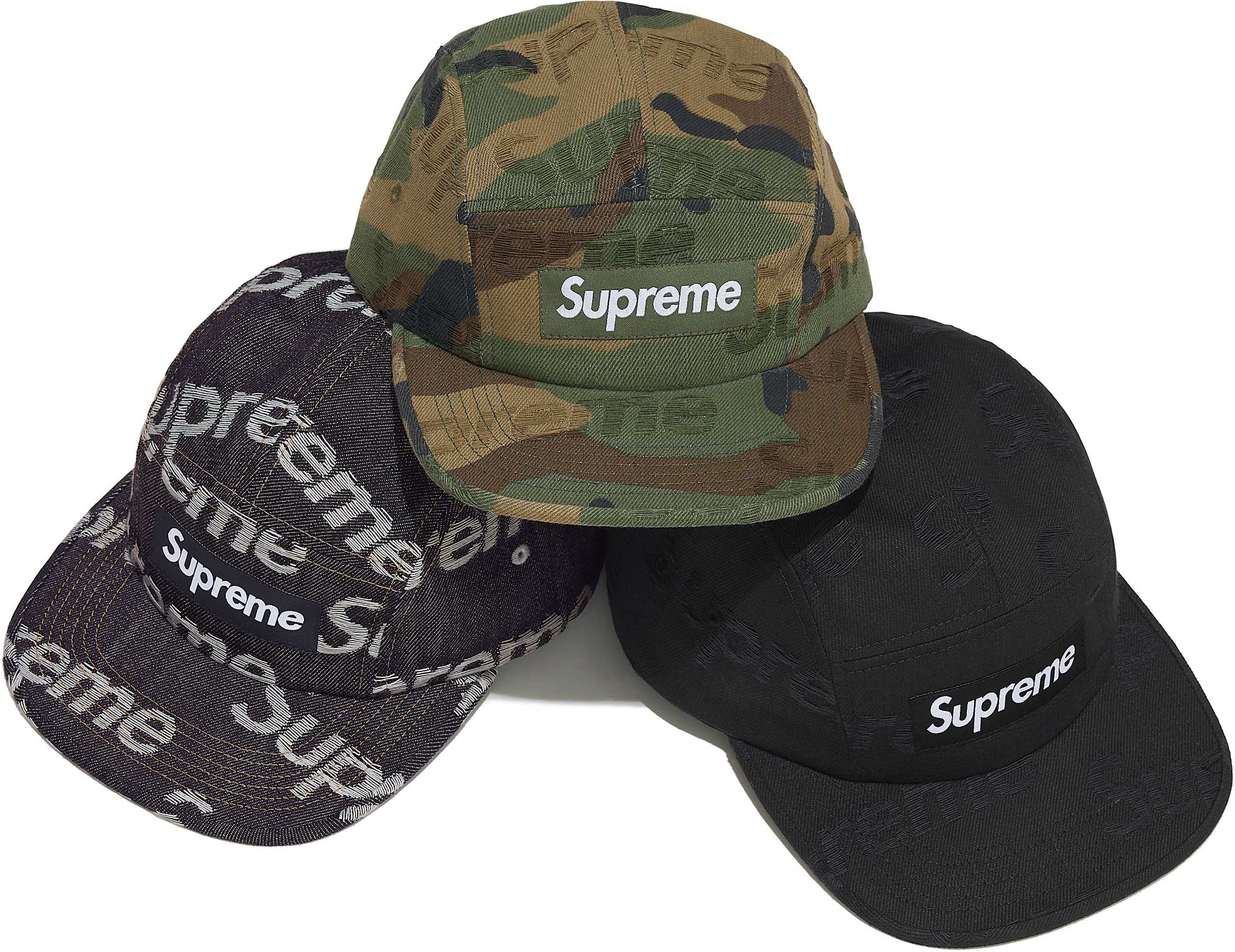 Jacquard Logos Denim Camp Cap
